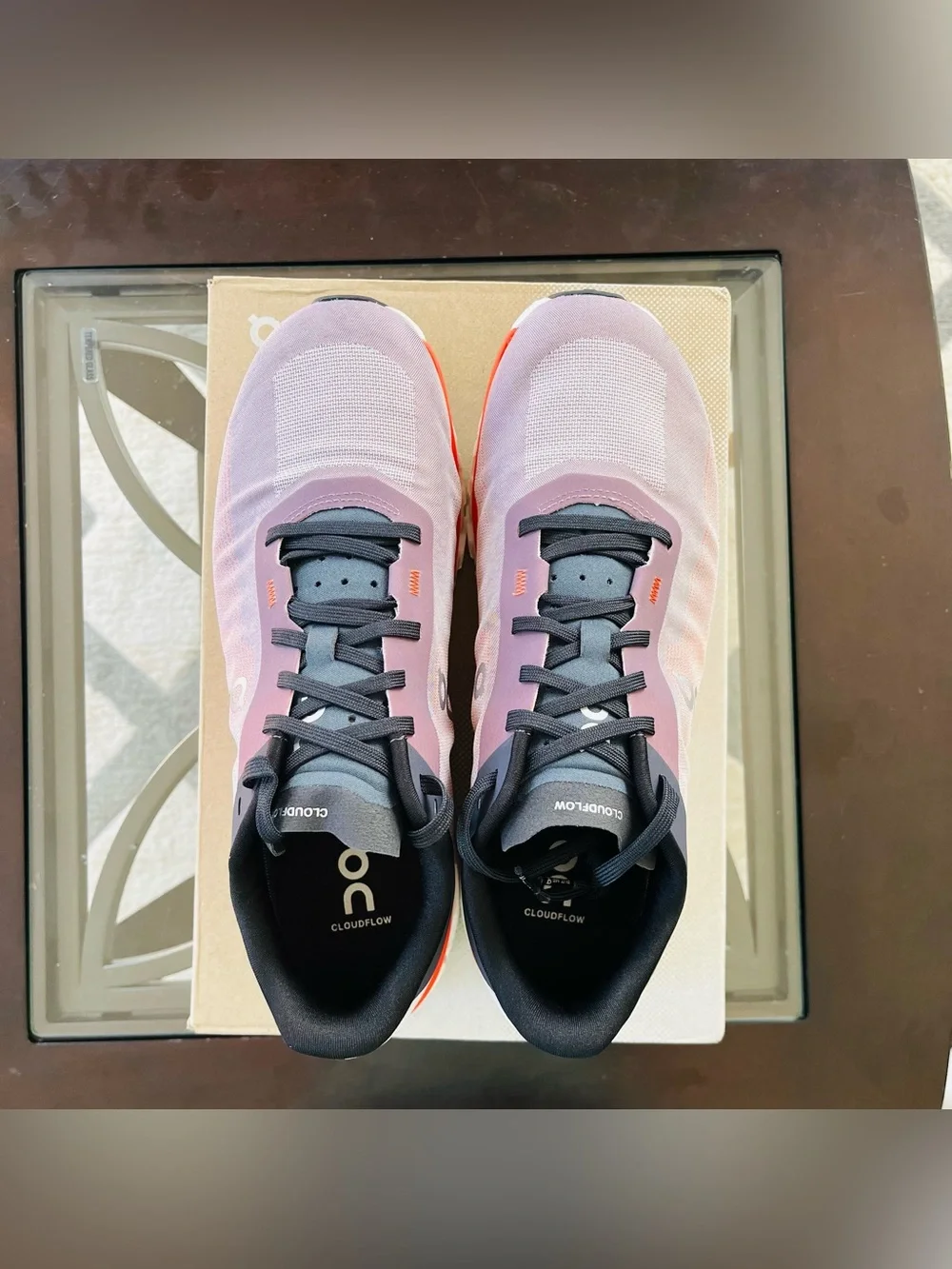 Sz 9.5 On Cloudflow 4 Women's Running Shoes Quartz/Flame 3WD30112312